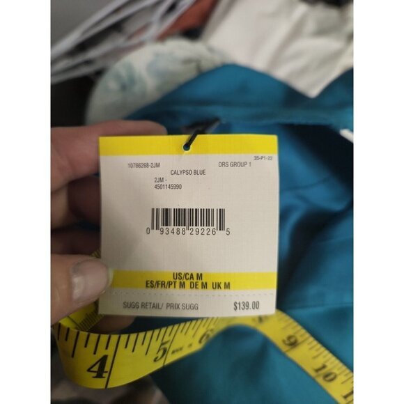 Anne Klein Women's Cotton Midi Sun Dress with Sash Calypso Blue New - Picture 8 of 9